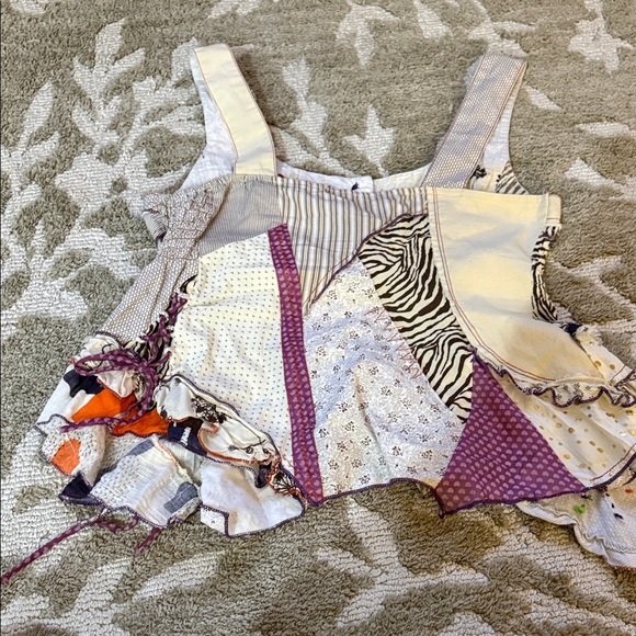 Juju & Christine Patchwork Sleeveless Tank Button Up - Picture 5 of 10